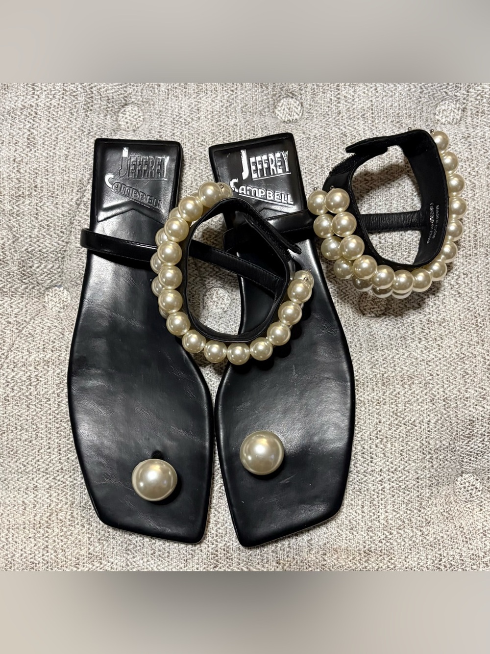 Jeffrey Campbell Pearl Sandals Black size 11 - Picture 5 of 10